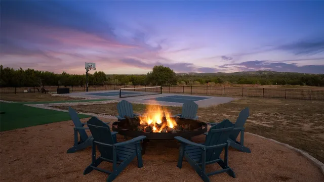 a view of a terrace with sitting area