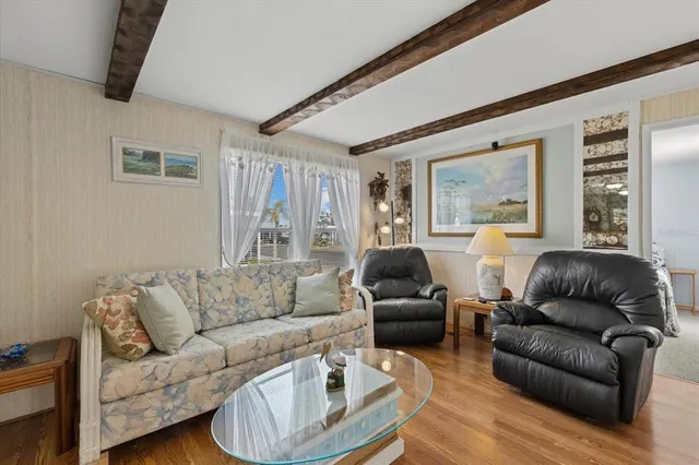 a living room with furniture and a couch