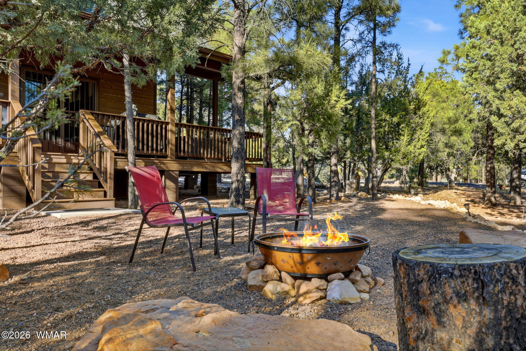 3408 Ponderosa Loop Heber, AZ 85928 - Photo 37 of 57 a backyard of a house with table and chairs
