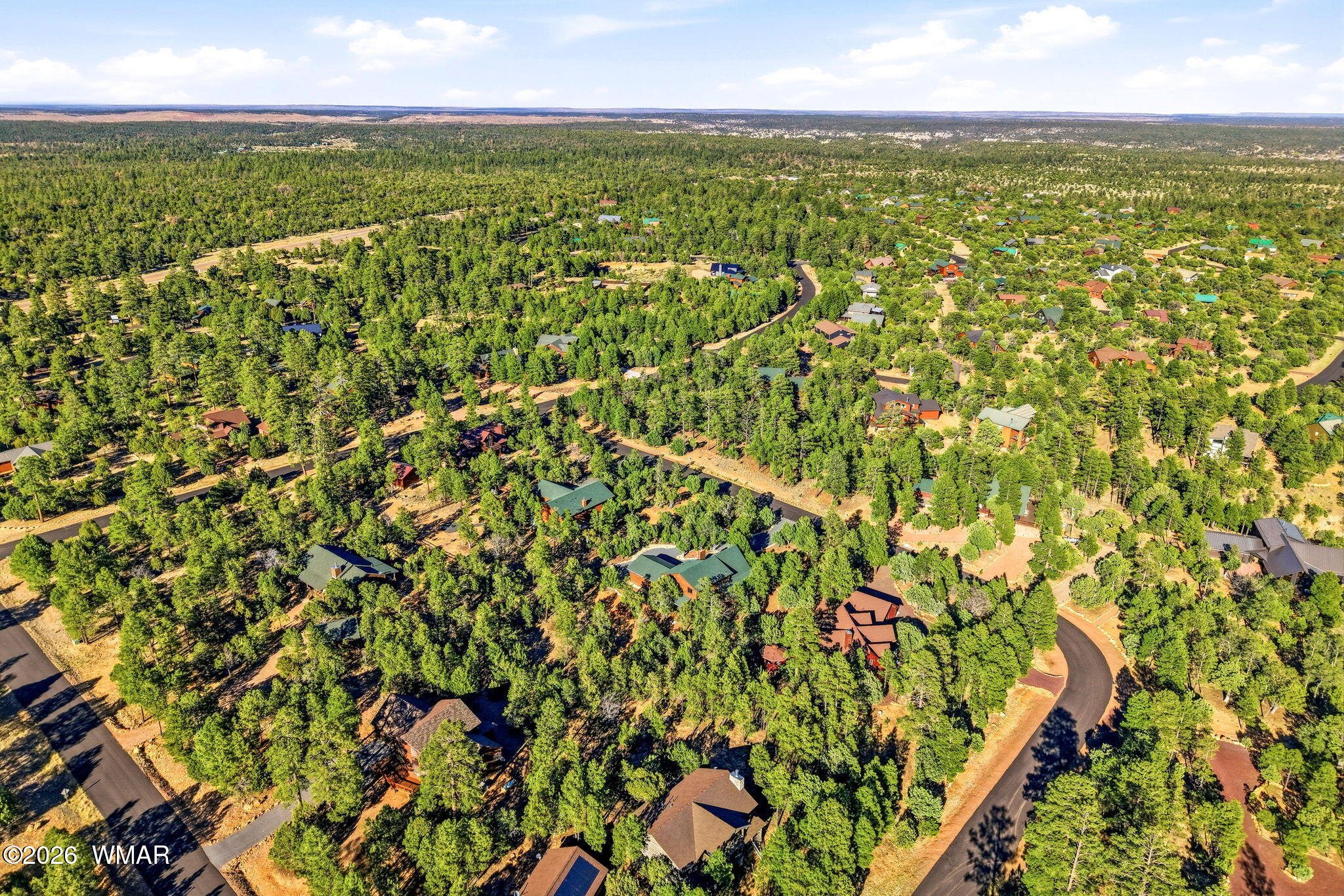3408 Ponderosa Loop Heber, AZ 85928 - Photo 51 of 57 an aerial view of residential houses with outdoor space and trees