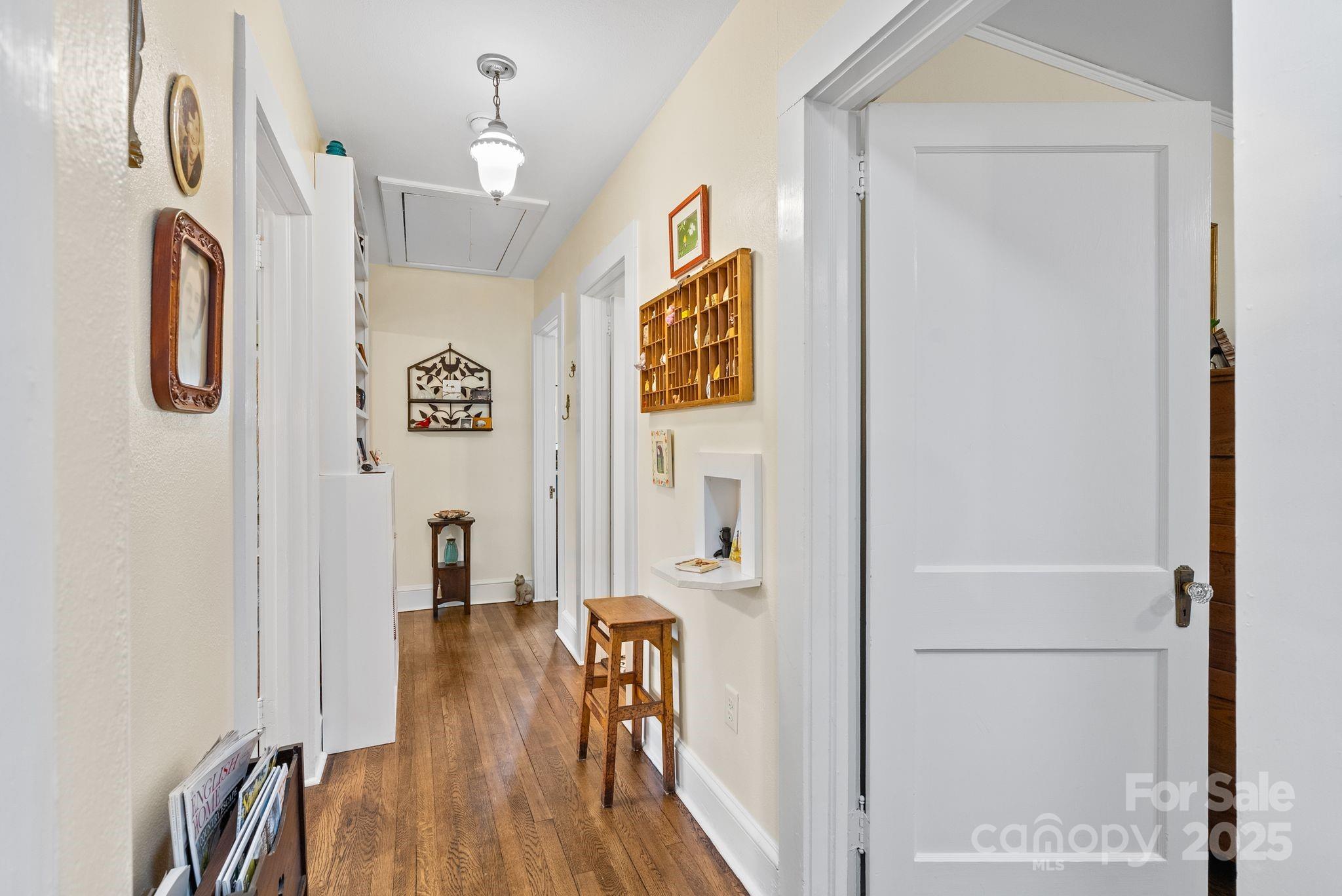 160 Hidden Hill Road Tryon, NC 28782 - Photo 35 of 47 a view of hallway with wooden floor