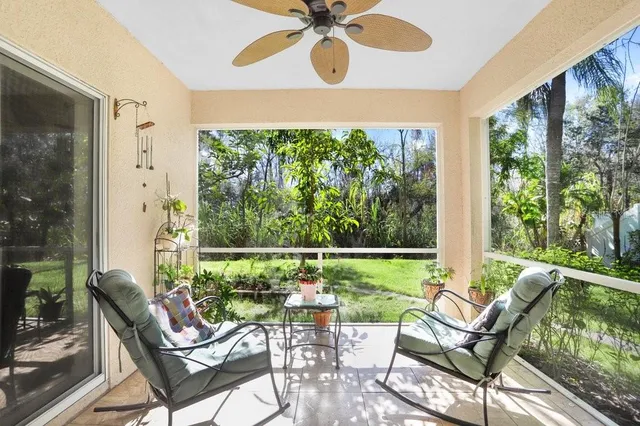 a view of a flower in a yard