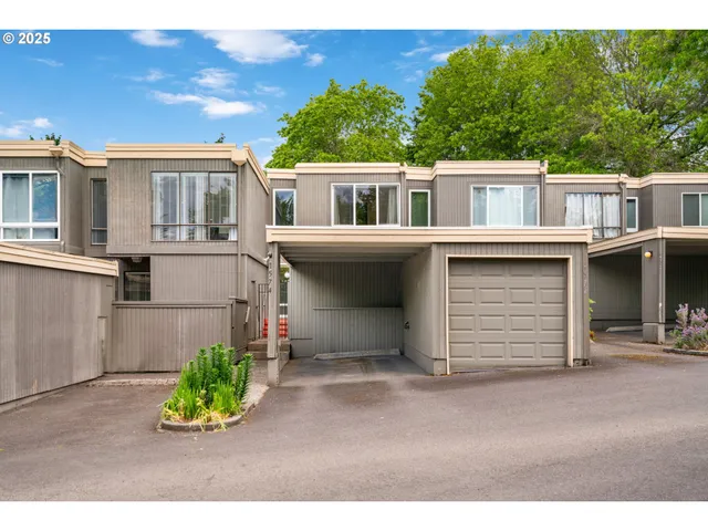 a house view with a garden space