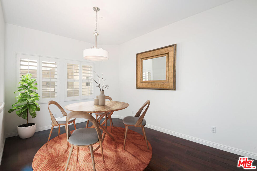 4400 Cartwright Avenue, Unit 201 Toluca Lake, CA 91602 - Photo 5 of 30 a dining room with furniture and window