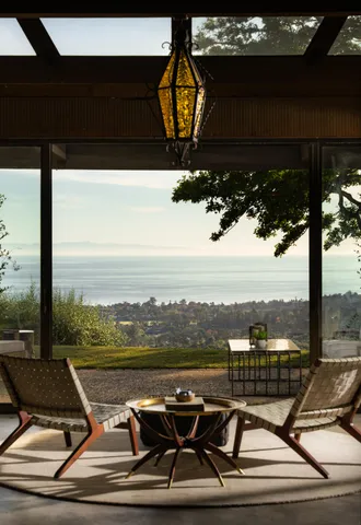 a view of a outdoor space with seating