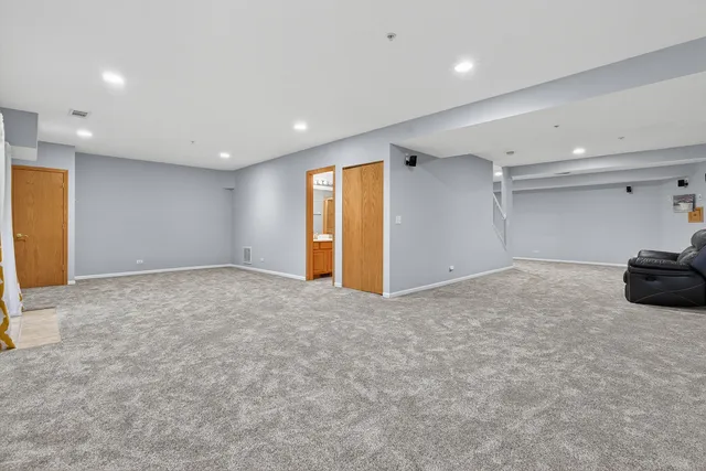 a view of a livingroom with a staircase