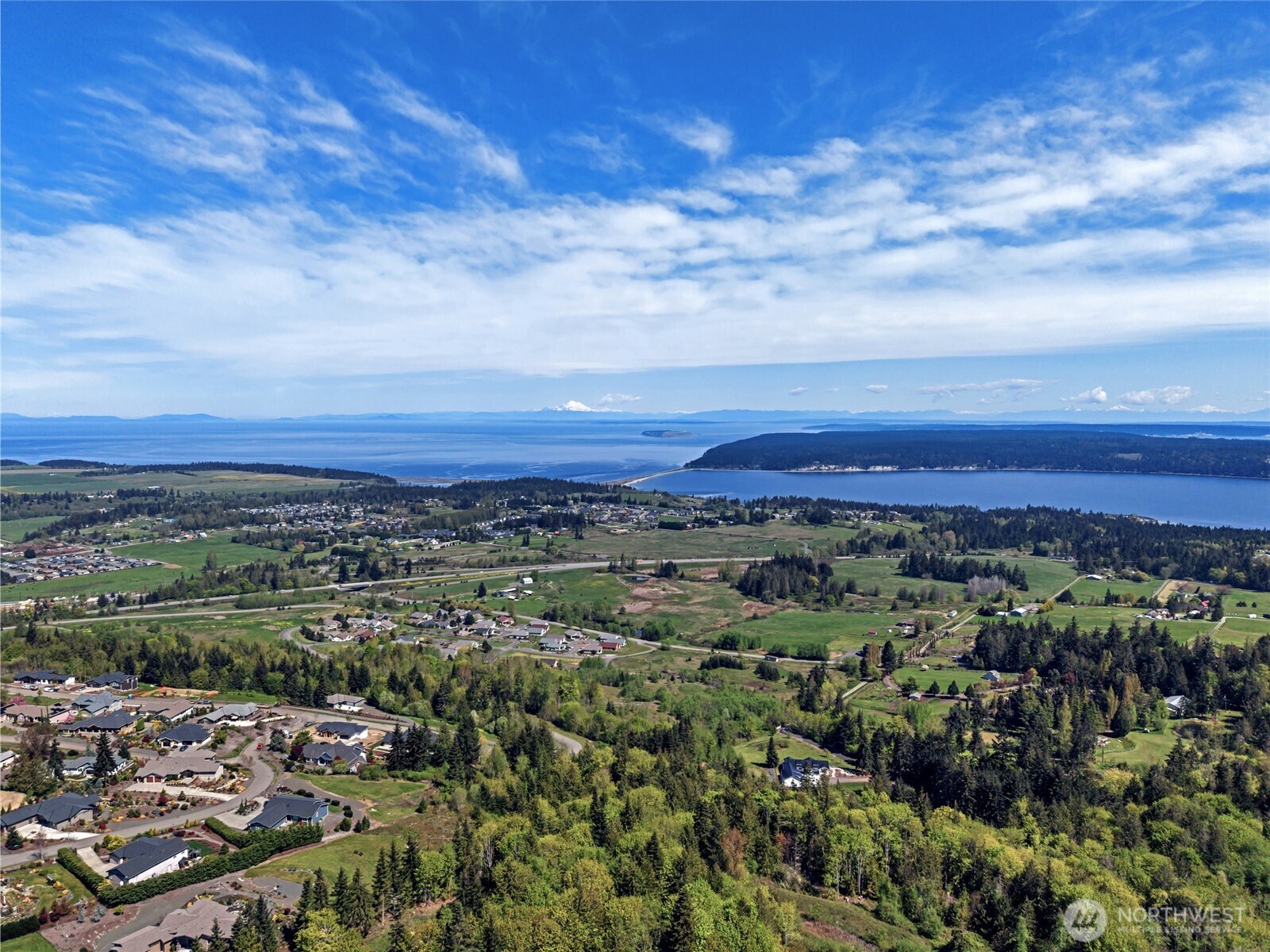 15 High Vw Way Sequim, WA 98382 - Photo 11 of 17 a view of a city with sunset view