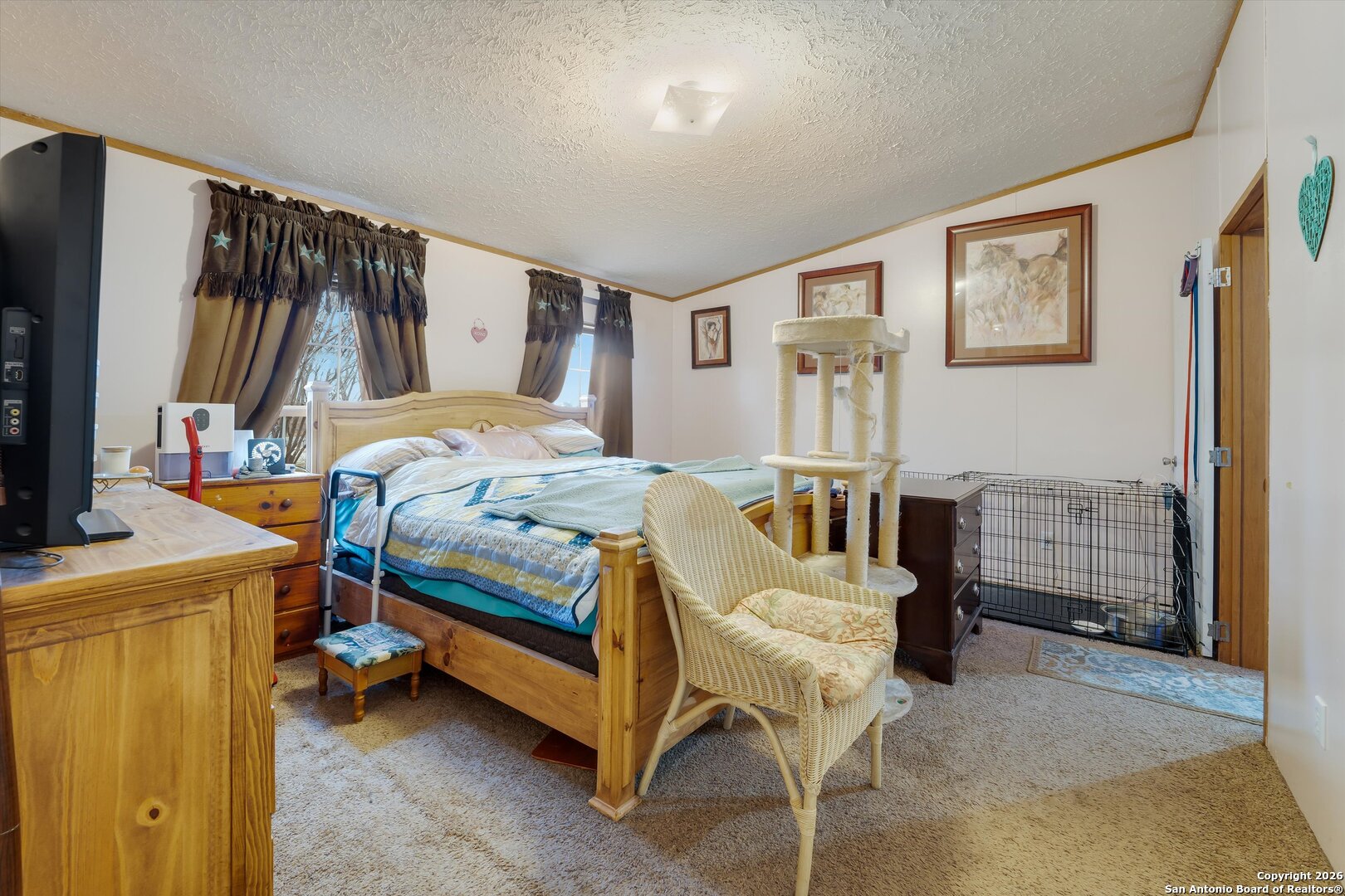 2760 Pioneer Road Seguin, TX 78155 - Photo 19 of 31 a bedroom with a bed and a desk