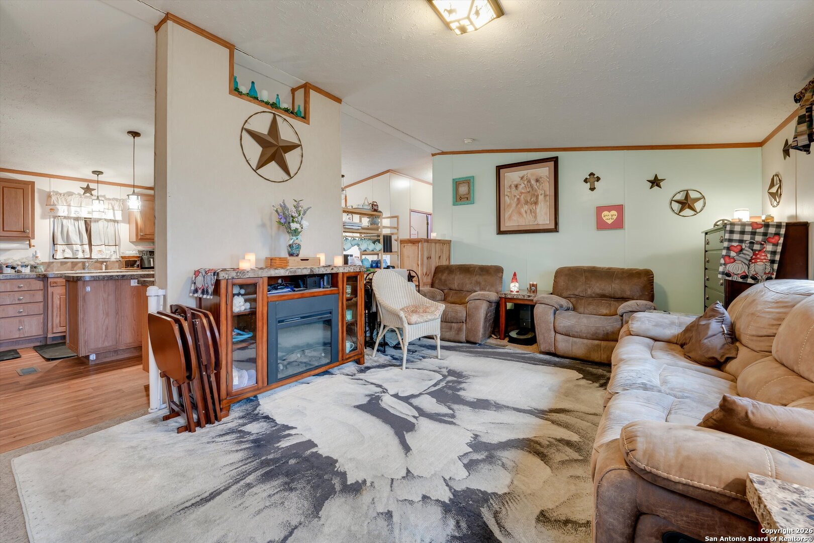 2760 Pioneer Road Seguin, TX 78155 - Photo 6 of 31 a living room with furniture a rug and white walls