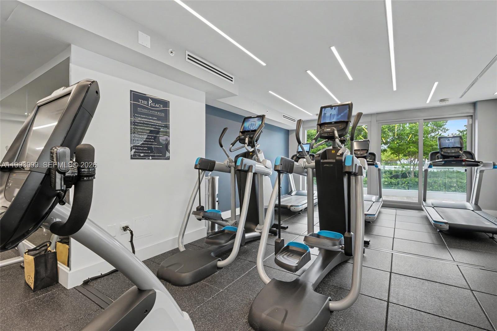 1541 Brickell Avenue, Unit B2904 Miami, FL 33129 - Photo 38 of 47 a view of a room with gym equipment