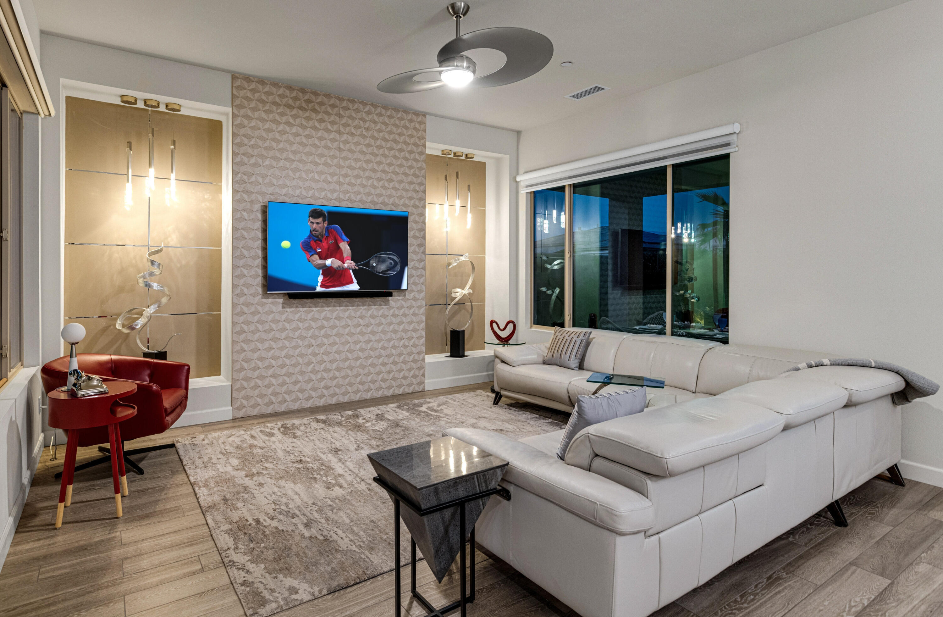 36 Chianti Rancho Mirage, CA 92270 - Photo 19 of 63 a living room with furniture and wooden floor