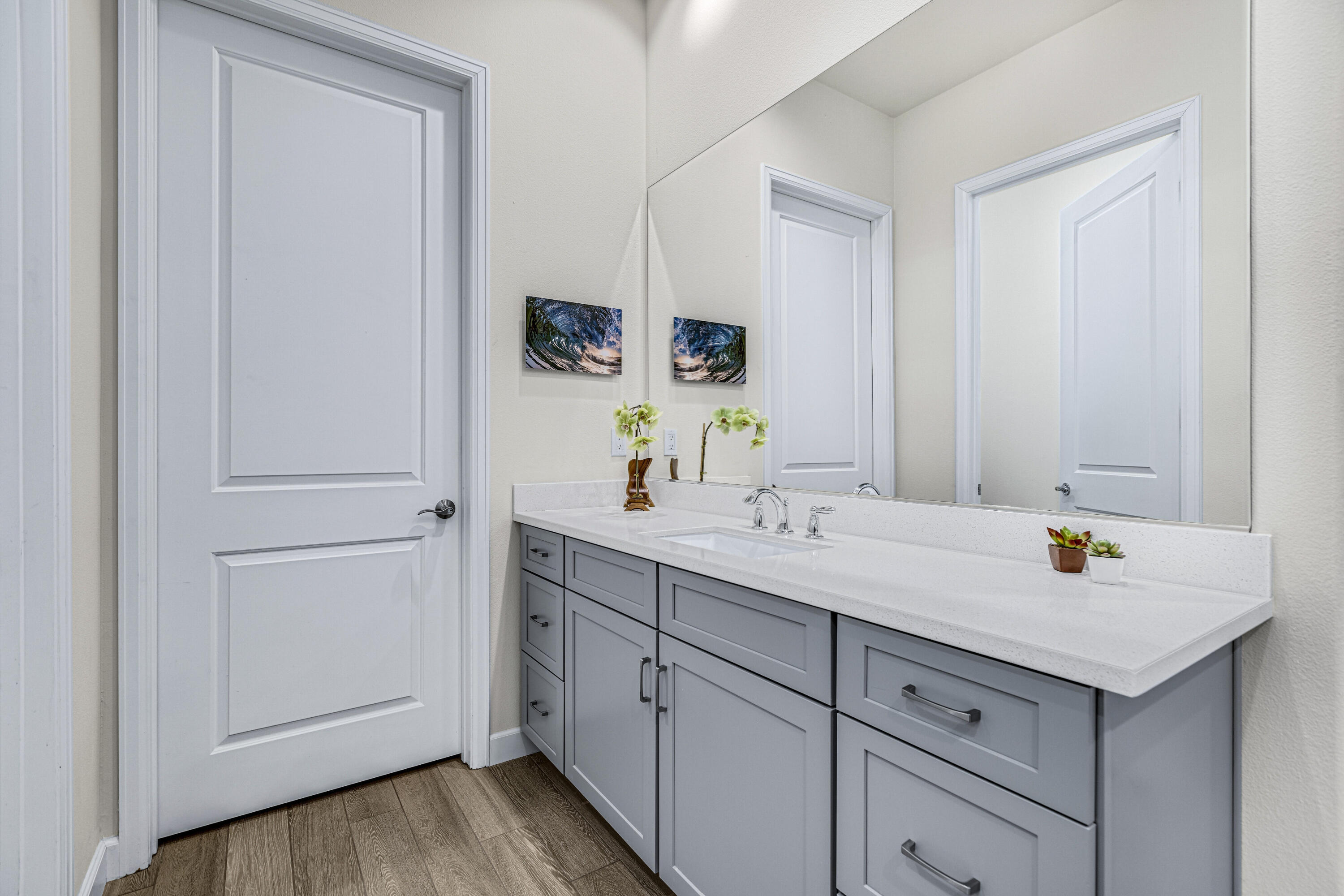 36 Chianti Rancho Mirage, CA 92270 - Photo 34 of 63 a bathroom with a sink and a mirror
