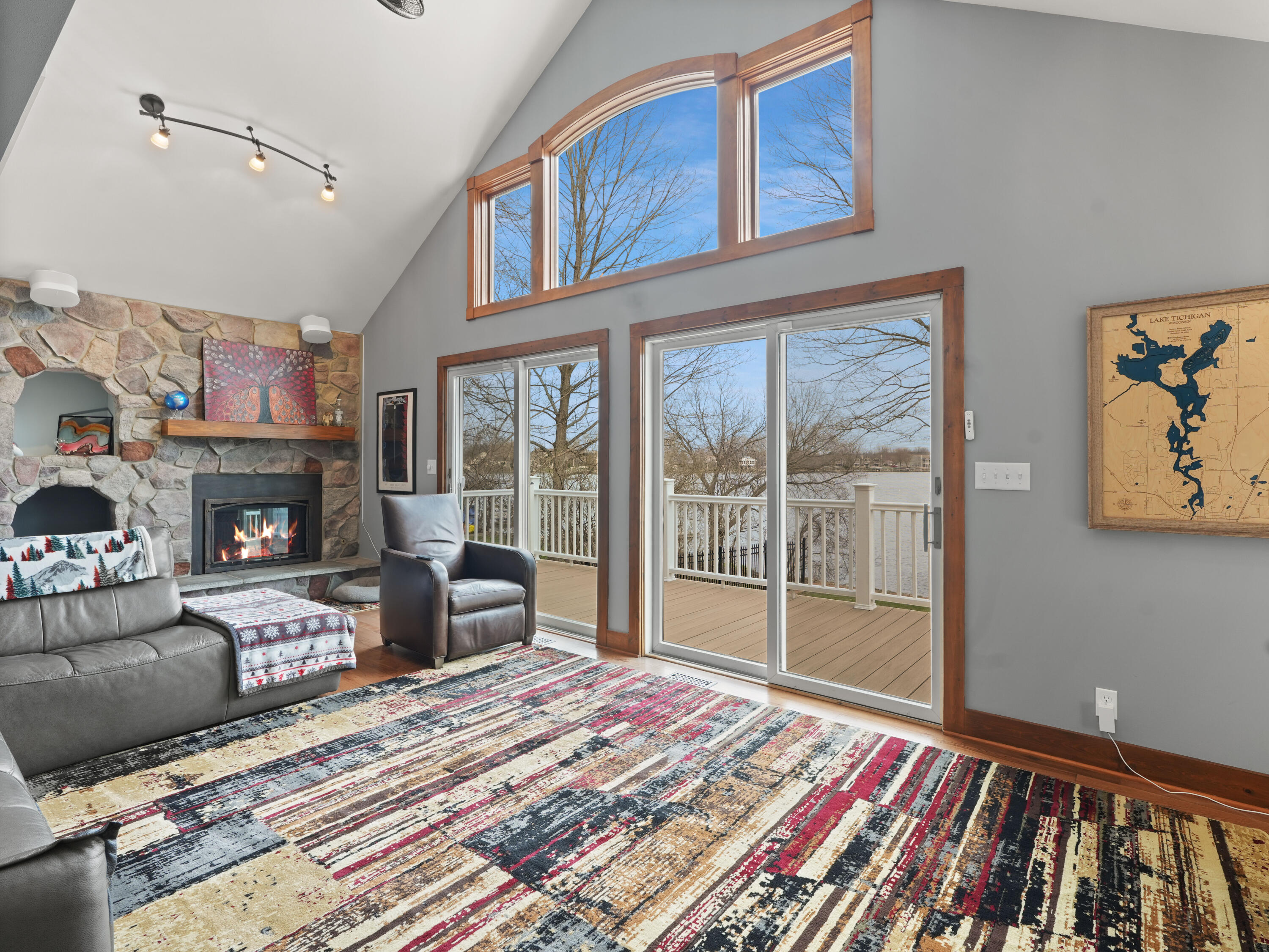 191 Riverside Drive Waterford, WI 53185 - Photo 22 of 91 21_Living_Room_Stone_Fireplace