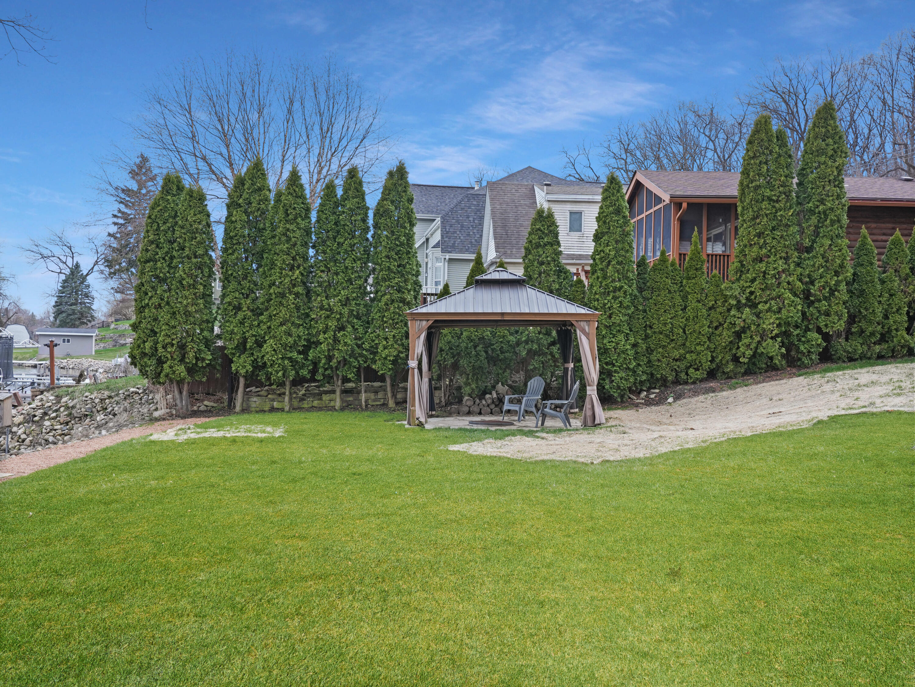 191 Riverside Drive Waterford, WI 53185 - Photo 71 of 91 70_Backyard_Gazebo_Privacy_Trees