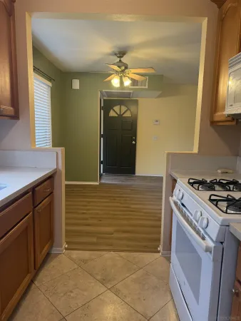 a view of an entryway of kitchen