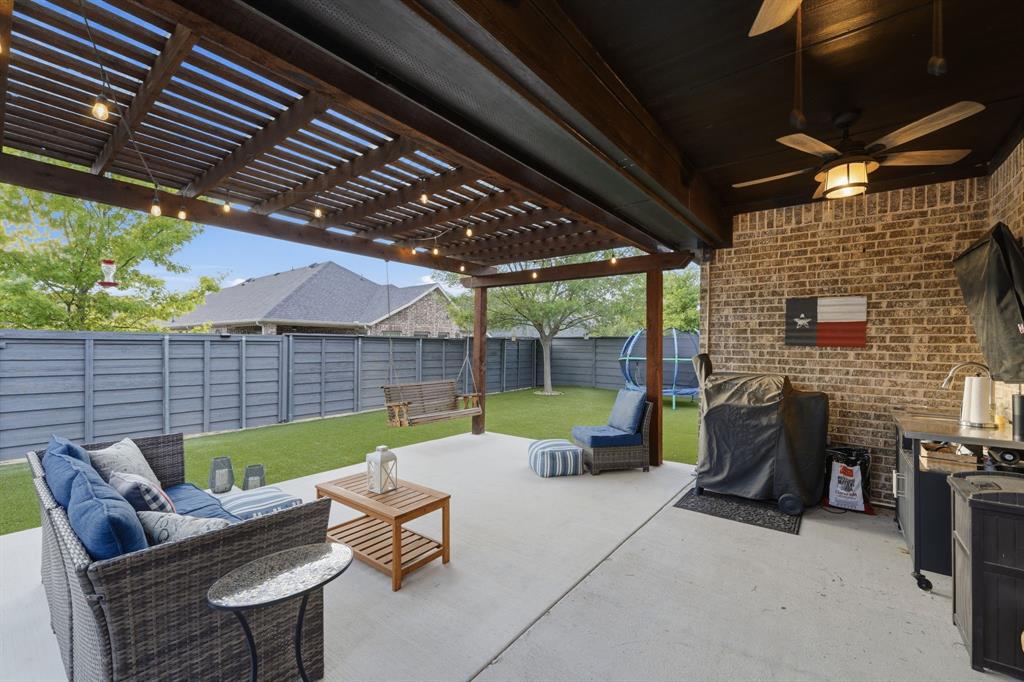 5105 Ember Place Little Elm, TX 76227 - Photo 29 of 35 a patio with patio couch and chairs