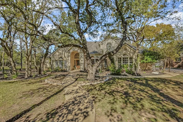 a view of yard with trees
