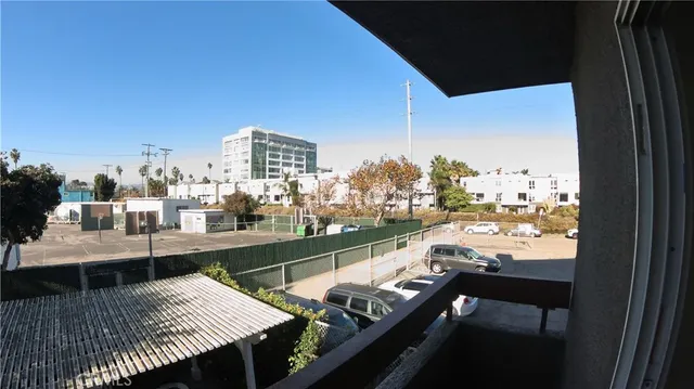 a view of city from terrace with seating space