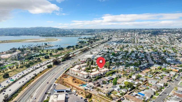 an aerial view of a city