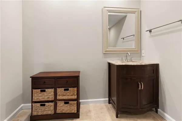 a bathroom with a shower and a toilet