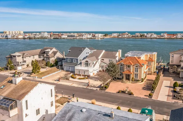 an aerial view of a ocean beach