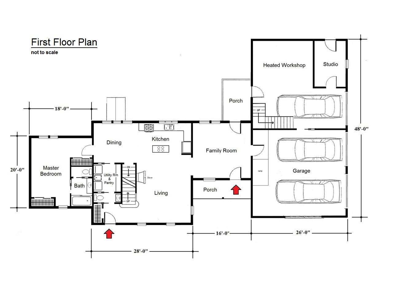 71 South Mountain Road Jefferson, ME 04348 - Photo 47 of 48 First Floor Plan