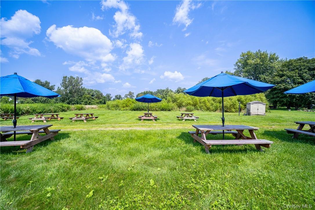 239 Springtown Road New Paltz, NY 12561 - Photo 29 of 36 a view of a table and chairs under an umbrella