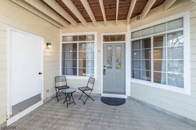 a outdoor space with a large window