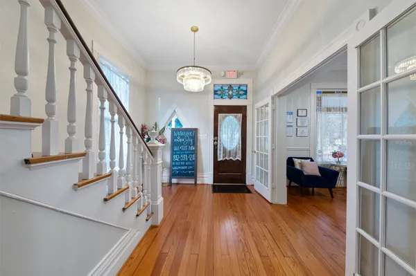 a living room with furniture potted plant and a window