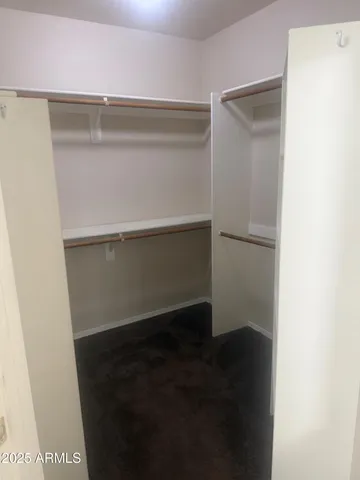 a close view of walk in closet