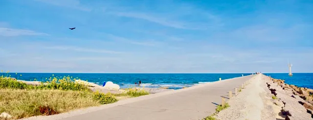 a view of a swimming pool and an outdoor seating