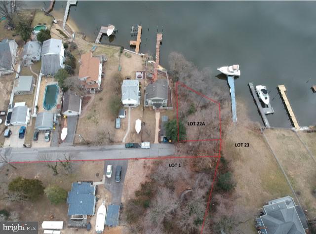 1251 Hillside Road Pasadena, MD 21122 - Photo 30 of 35 Aerial view of waterfront lot