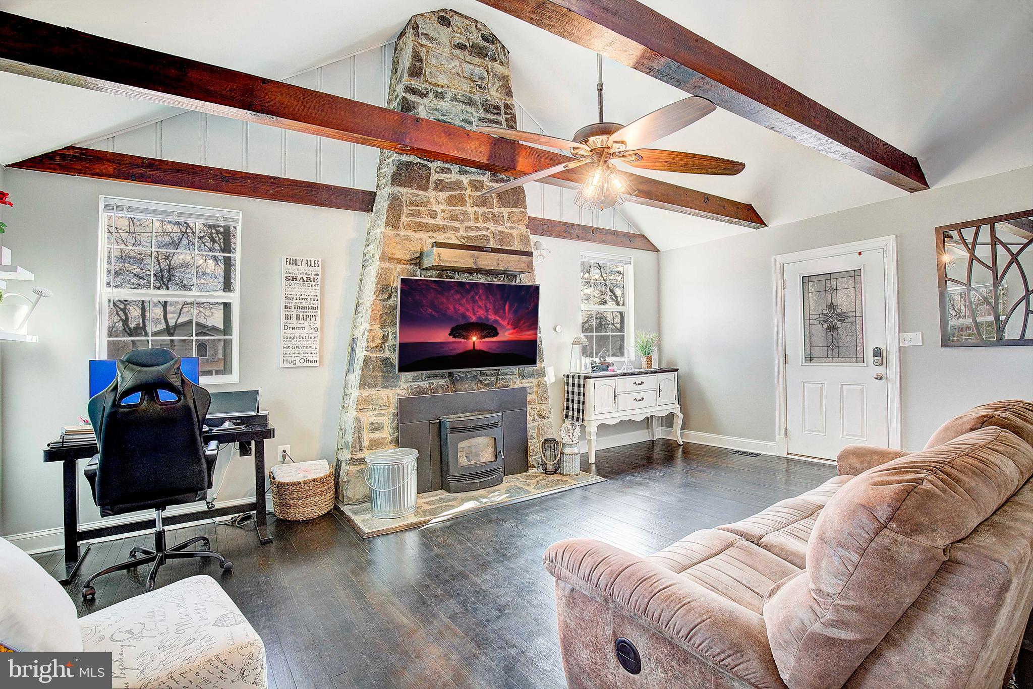 1251 Hillside Road Pasadena, MD 21122 - Photo 4 of 35 Original Stone Fireplace