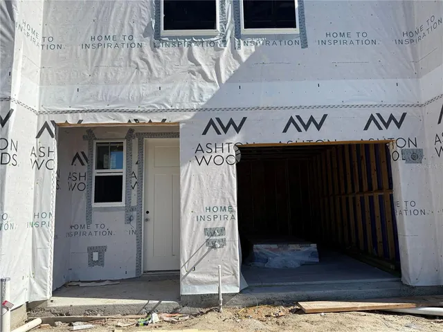 a front view of a house with entryway