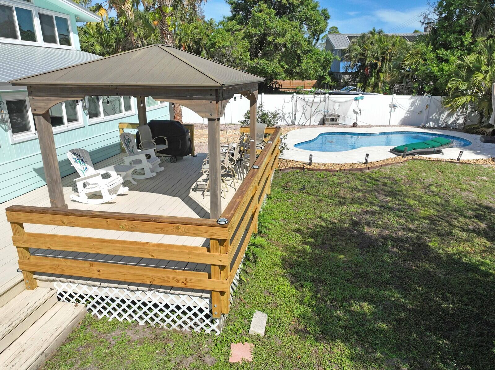 925 Southwest Rustic Circle Stuart, FL 34997 - Photo 9 of 43 Other view of pool and Gazebo