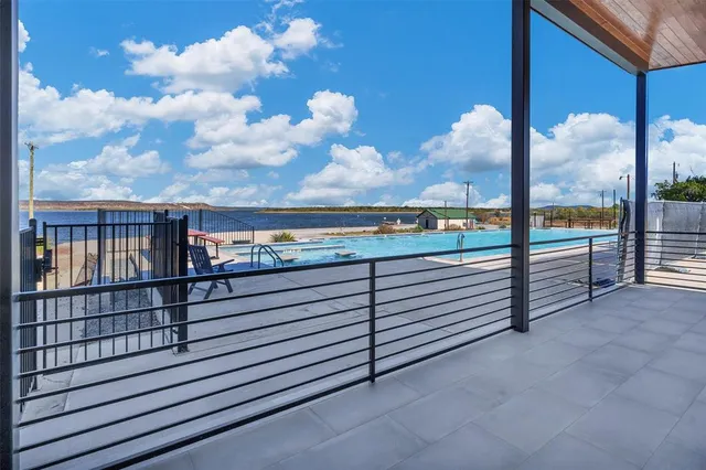 a view of a terrace with outdoor space