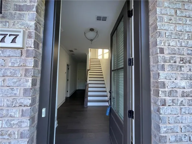 a view of a door and an entrance door