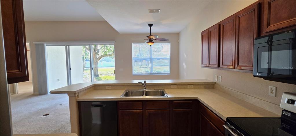 10906 Tree Cactus Loop Land O Lakes, FL 34638 - Photo 22 of 62 a kitchen with a sink and large window
