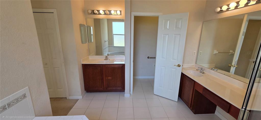 10906 Tree Cactus Loop Land O Lakes, FL 34638 - Photo 34 of 62 a bathroom with a sink vanity and a mirror