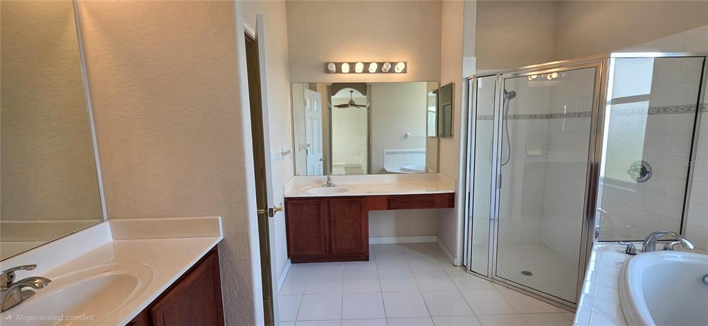 10906 Tree Cactus Loop Land O Lakes, FL 34638 - Photo 35 of 62 a bathroom with a sink a mirror and a bathtub