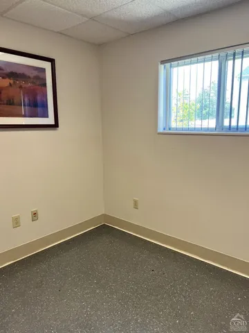 an empty room with a window