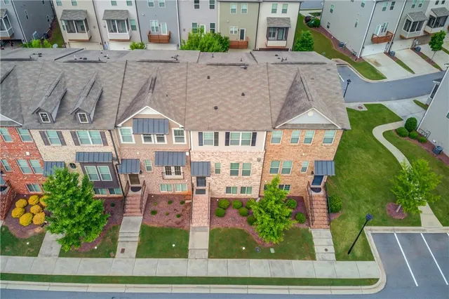 a aerial view of a house
