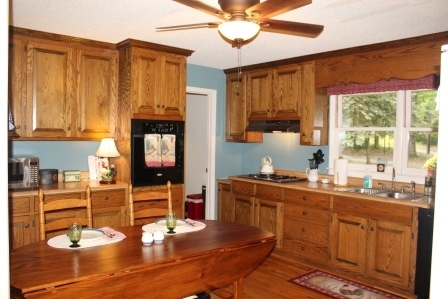 159 Floyd Road Forsyth, GA 31029 - Photo 9 of 31 a kitchen with a sink refrigerator and cabinets