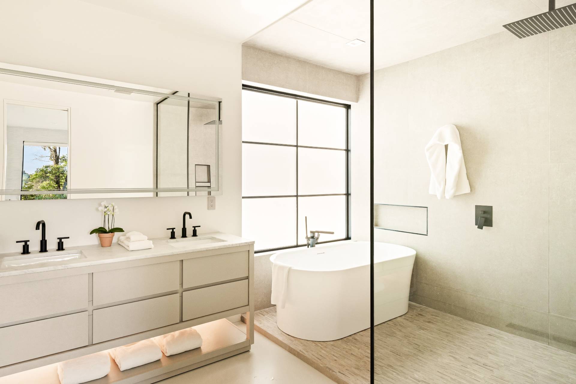 4 3rd Street Sag Harbor, NY 11963 - Photo 19 of 46 a bathroom with a sink and a mirror