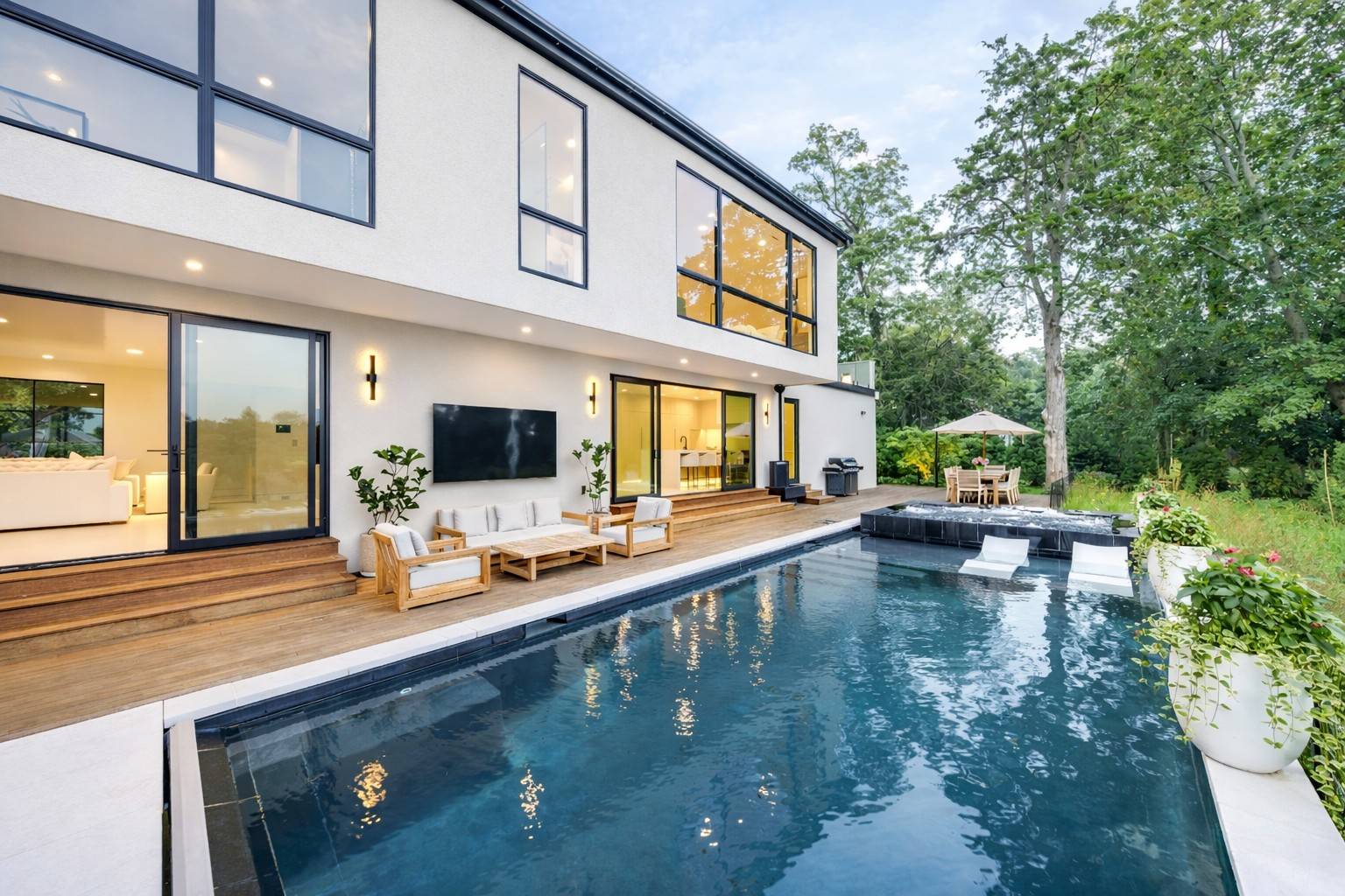 4 3rd Street Sag Harbor, NY 11963 - Photo 4 of 46 a view of a swimming pool with a patio