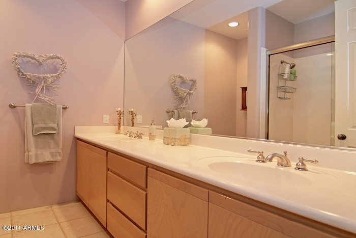 11059 East Turnberry Road Scottsdale, AZ 85255 - Photo 34 of 35 a bathroom with a double vanity sink mirror and double