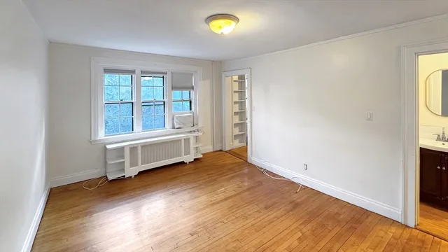 an empty room with a window