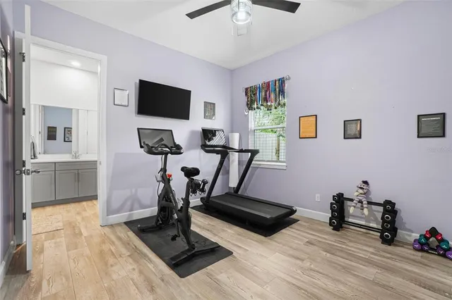 a living room filled with furniture