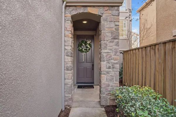 a front view of a house with a shower