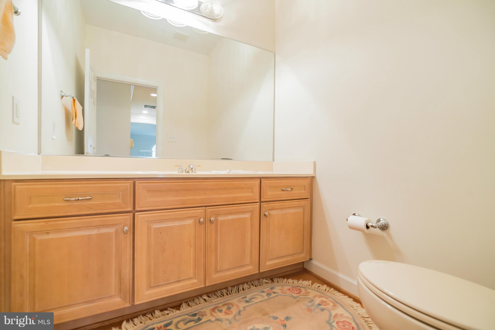 9504 Emory Grove Road Gaithersburg, MD 20877 - Photo 18 of 30 a bathroom with a sink a toilet and mirror